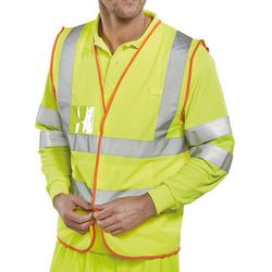 Beeswift BSafe Multipurpose Hi Vis Vest Saturn Yellow XL BS061XL