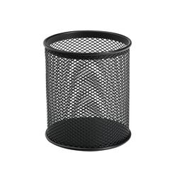 5 Star Wire Mesh Pen Pot Diameter 80mm Height 95mm Black 126740