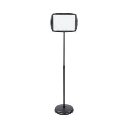 Bi-Office Rectangular with Inserts Floor Sign Drywipe Black