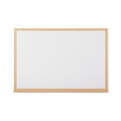 Earth Prime Non-Magnetic Whiteboard 90x60cm Oak MDF Frame MB07002318