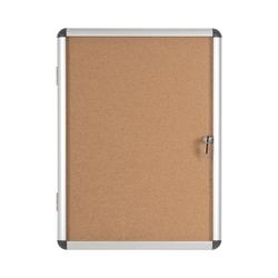 Earth Enclore Enclosed Cork Noticeboard 6xA4 Aluminium Frame RVT610101150