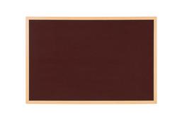 Earth Executive Felt Noticeboard 90x60cm Burgundy Oak MDF Frame FB0733239