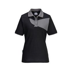 Portwest Pw2 Womens Polo Shirt Short Sleeve Black/Zoom Grey Medium