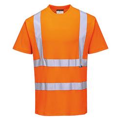 Portwest High Visibility Cotton Comfort T-Shirt Short Sleeve Orange Medium S170ORRM