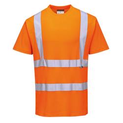 Portwest High Visibility Cotton Comfort T-Shirt Short Sleeve Orange Small S170ORRS