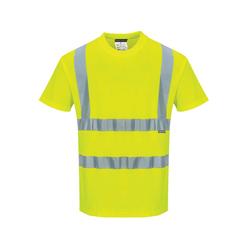 Portwest High Visibility Cotton Comfort T-Shirt Short Sleeve Yellow Large S170YERL