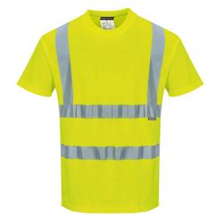 Portwest High Visibility Cotton Comfort T-Shirt Short Sleeve Yellow Small S170YERS