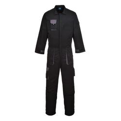 Portwest Texo Contrast Coverall Black Medium TX15BKRM