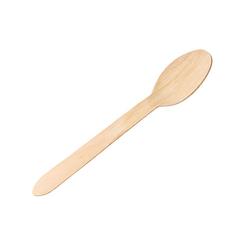 Economy Disposable Birch Wood Spoon 16cm (Pack of 100) 