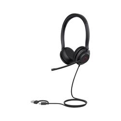 Yealink UH35 Dual Wired On-ear Headset USB-A USB-C Certified MS Teams