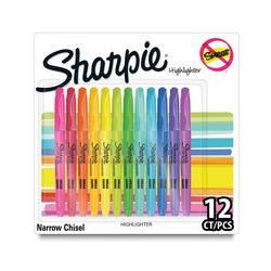 Sharpie Pocket Highlighters Chisel Tip Assorted (Pack of 12)