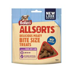 Bakers Allsorts Dog Treats with Chicken Beef and Lamb 98g Pack 6