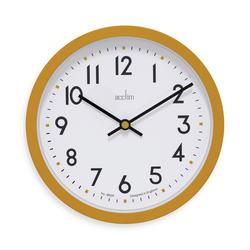 Acctim Elstow Small Office Wall Clock Yellow 20cm 22841