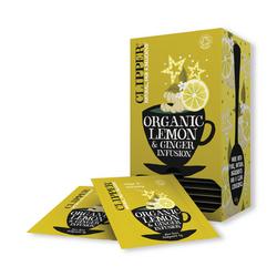Clipper Fairtrade Organic Lemon + Ginger Tea Bags (Pack of 25) CTN627