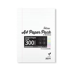 Silvine Tinted Paper SEN/Dyslexia 300 Sheets 6 Colours Ruled A4 (Pack of 5) TINA4MIXFM
