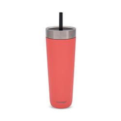 Contigo Luxe Stainless Steel Insulated Travel Tumbler/Straw 24oz Coral 2212920