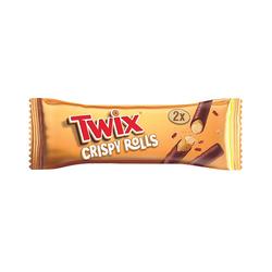 Mars Twix Chocolate + Caramel Crispy Rolls 22.5g (Pack of 24) 125861