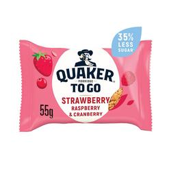 Quaker Porridge To Go Mixed Berries Breakfast 2x6 Bars (Pack of 12) 122637
