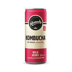Remedy Kombucha Wild Berry 250ml Can (Pack of 12) 20251C12026