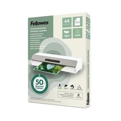 Fellowes Recycled A4 Laminating Pouches Matt 80 Micron (Pack of 100) 100143435