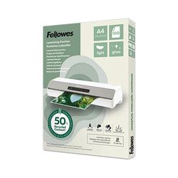 Fellowes Recycled A4 Laminating Pouches Gloss 80 Micron (Pack of 100) 100142987
