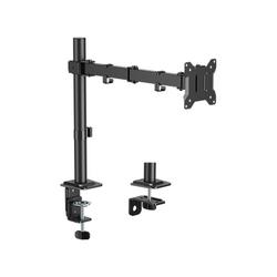 Contour Ergonomics Post Mounted Economy Articulating Monitor Arm - Single - Black