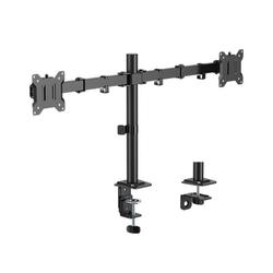 Contour Ergonomics Black Post Mounted Economy Articulating Monitor Arm - Dual