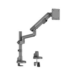 Contour Ergonomics Black Slim Pole-Mounted Mechanical Spring Monitor Arm - Single