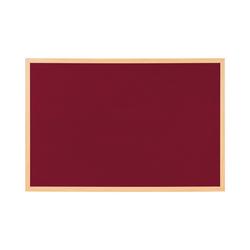 Bi-Office Earth Prime Felt Notice Board Oak MDF Frame Burgundy 120x90cm FB1433239