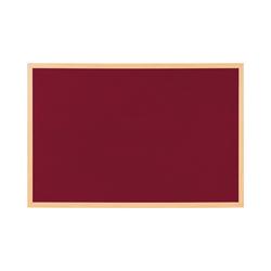Bi-Office Earth Prime Felt Notice Board Oak MDF Frame Burgundy 180x120cm FB8533239