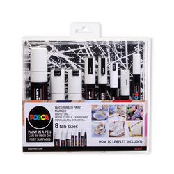 Posca Uni Posca Paint Marker Set 8 Nib Sizes White (Pack of 8) 153544531