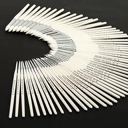 White Nylon Round Paint Brushes White Handle (Pack of 60) MJWNR