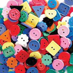 Brightly Coloured Craft Buttons Large 450g Bag AR00494