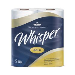 Whisper Gold Toilet Roll 3-Ply 170 Sheets Per Roll 4x10 Pack 40