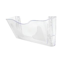 5 Star Wall Pocket Literature Holder With Fixings A4 Landscape Crystal