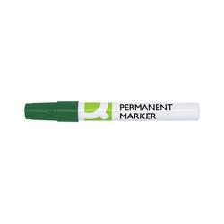 Q-Connect Permanent Marker Bullet Tip 4mm Green Pack of 10