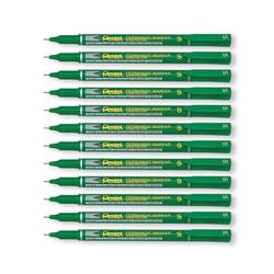 Pentel Green Permanent Marker Super Fine Point Pack Of 12 Nfs410-D