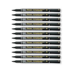 Pentel Black Permanent Marker Fine Point Pack Of 12 Nm470-A