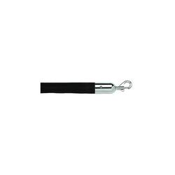 5 Star Black Economy Velour Rope 1.8M With Polished Chrome Ends