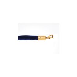5 Star Blue Economy Velour Rope 1.8M With Polished Brass Ends Fs631640