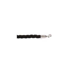 5 Star Black Braided Rope 1.8M With Polished Chrome Ends Fs631756