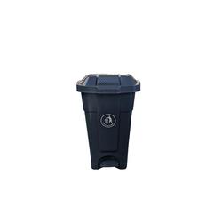 2Work Dark/Grey Wheelie Bin With Foot Pedal 70 Litre 2W10783