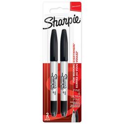 Photos - Pen Sharpie Permanent Marker Pack of 12 Twin packs Black Twin Tip 1986454 