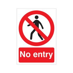 5 Star No Entry Sign Rigid Plastic A5 VP411SRPA5