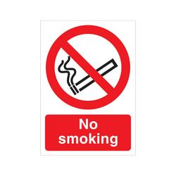 5 Star No Smoking Sign Rigid Plastic A4 P089srpa4
