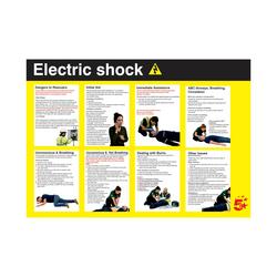 5 Star  Electric Shock Sign Laminated Paper A2 
