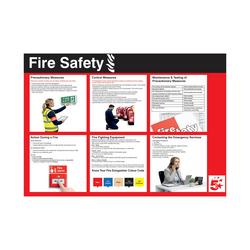5 Star  Fire Safety Sign Laminated Paper A2 