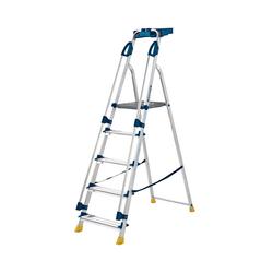 Werner Workstation 5 Tread Stepladder with Twin Safety Handrails Blue