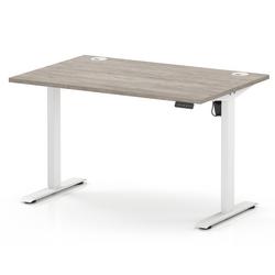 Air Lite 1200 x 800mm Height Adjustable Office Desk Grey Oak Top Cable - Image 3