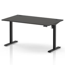 Lite 1400x800 Height Adjustable Desk Carbon Grey Top CP Black Leg
